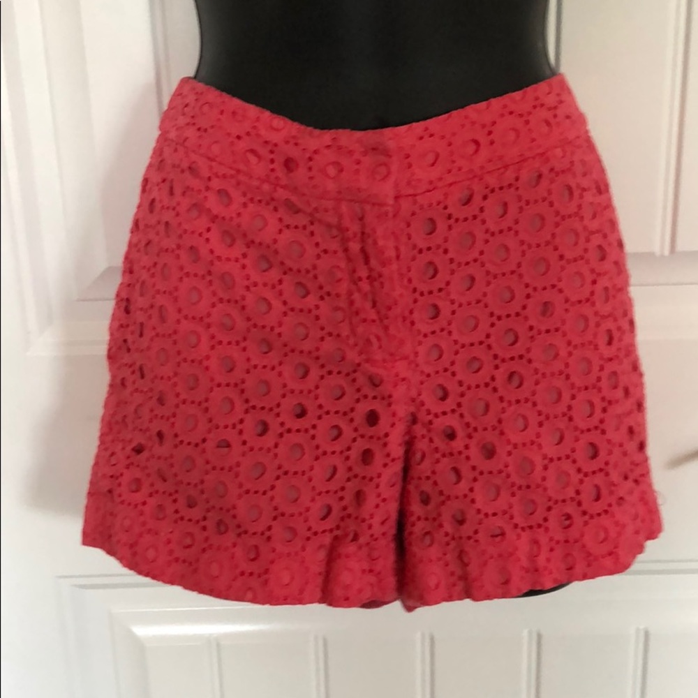 Crown and Ivy coral lace shorts.